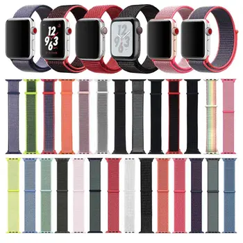 

Strap Wrist for Apple Smartwatch Band Sports Watch Series 4/3/2/1 iwatch 38MM 42MM Nylon Soft Wriststrap Smart Band Accessories
