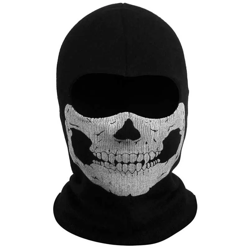 Mayitr Halloween Ghost Skull Motorcycle Balaclava Mask Cycling Full Face Game Cosplay Mask Protection