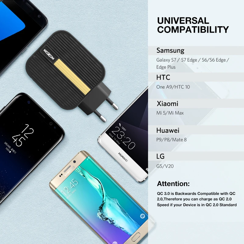 Продажа MOXOM Quick Charge 3,0 быстрое USB зарядное устройство 28 Вт зарядное устройство для мобильного телефона для iPhone samsung Xiaomi font b Tablet b font 4 порта для рабочего стола EU...