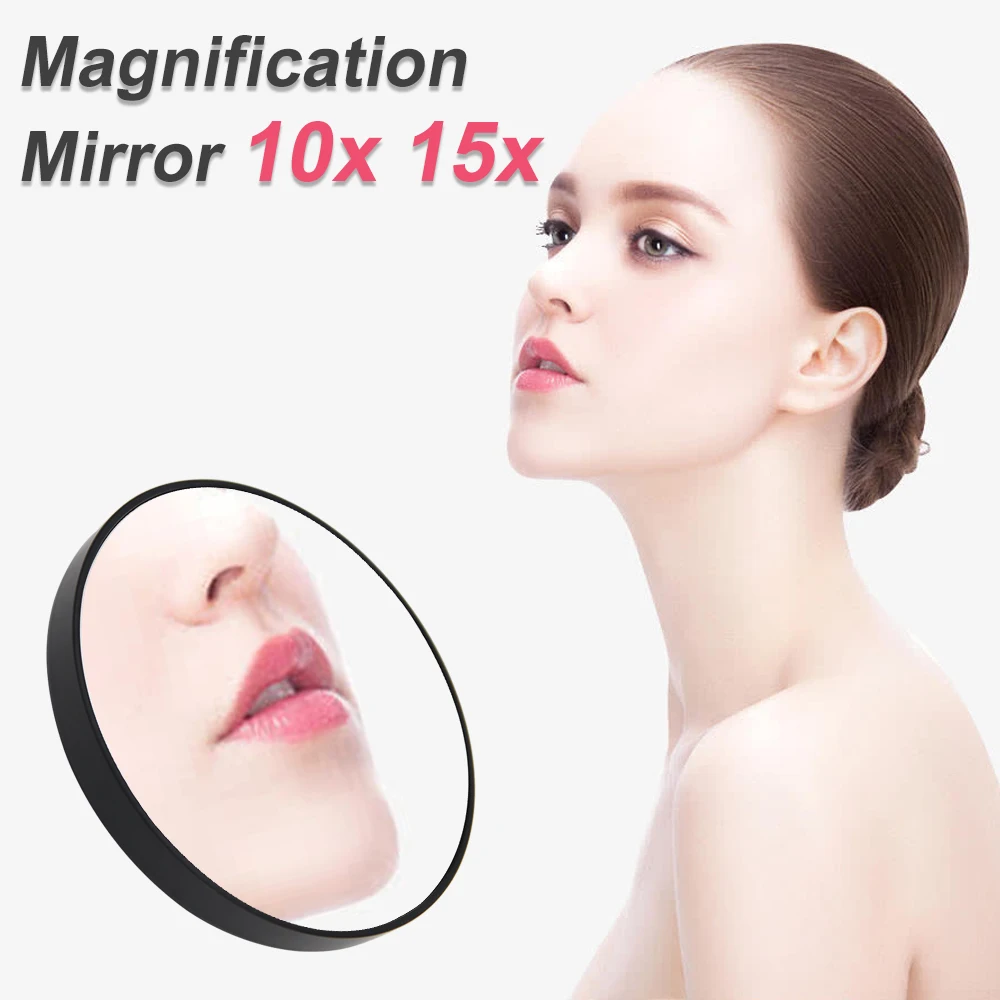 

1PCS Women 10X 15X Makeup Mirror Magnifying Mirror With Two Suction Cups Makeup Tools Round Mirror