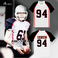 EXO love me right ChanYeol SeHun BaekHyun одинаковая стильная рубашка для регби