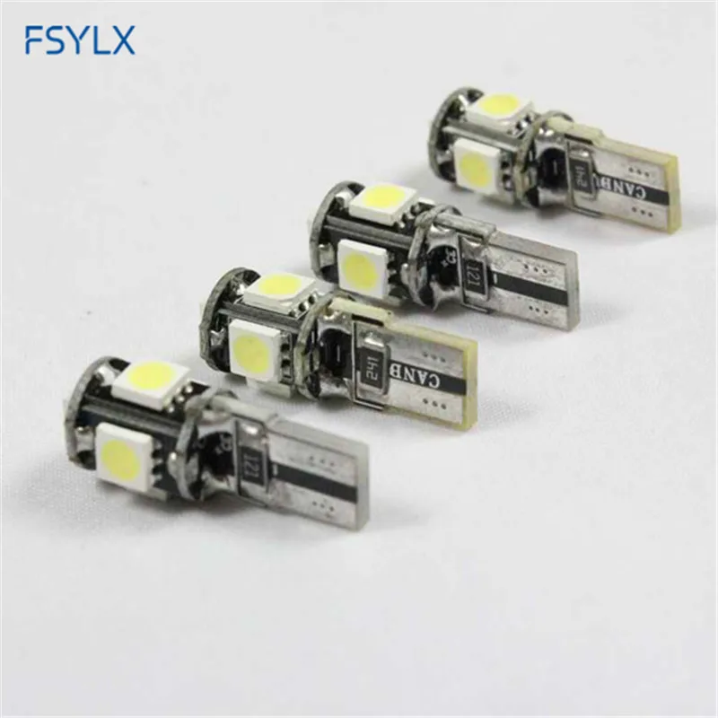 5 шт. Автомобильные светодиодные лампы T10 Canbus W5W 5SMD 5050 501 168 T10|5050 canbus|car reading lightcar light |