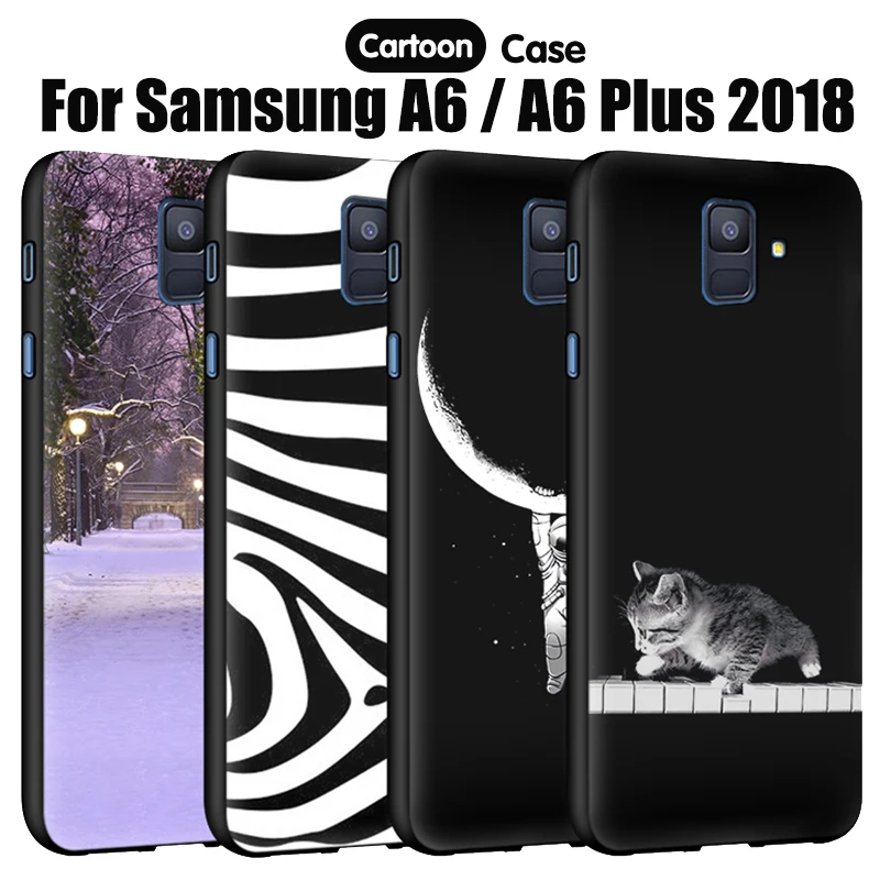 

EiiMoo Phone Cover For Samsung Galaxy A6 2018 Case Silicone Cartoon Soft Tpu Back Cover For Samsung Galaxy A6 A 6 Plus Case 2018