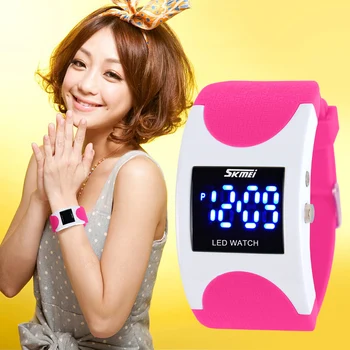 

SKMEI Unisex Digital Watch Fashion Casual Watches Relogio Masculino Brand Blue LED Watch Silicone Jelly Dress Wristwatches Women