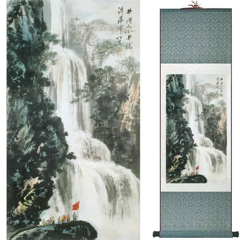 

landscape painting Home Office Decoration Chinese scroll painting mountain and River painting 2018082423
