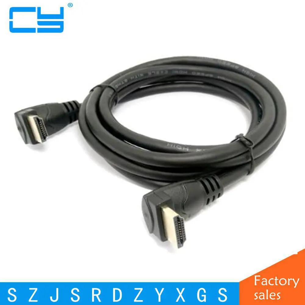 30 см/60 см/180 см HDMI 2 0 4K 3D двойной 90 градусный Угловой кабель HDTV для DVD PS3 ПК|angle hdmi|hdmi 2.0