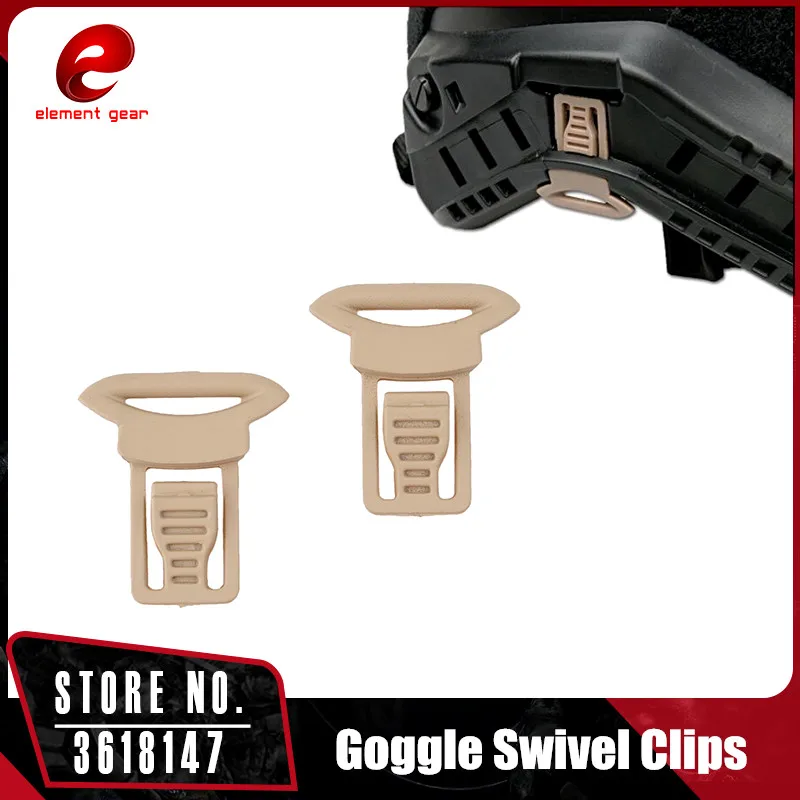 

Element Goggle Swivel Clips Set for Helmet Side Rails Airsoft Military Combat Tactical Helmets Accessory Glasses Rail FA03005