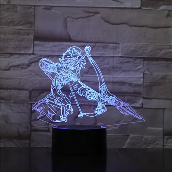 

Game The Legend of Zelda Desk Lamp Bedside 3D Illusion Action Figure Room Decorative Lamp Child Kids Baby Gift Night Light LED