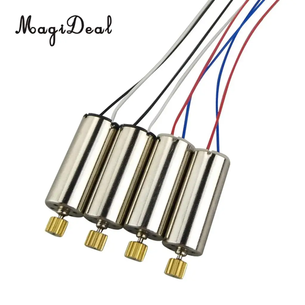 MagiDeal High Quality 2Pcs Metal CW CCW Copper Teeth Motor for Hubsan H502E H502S H50 X4 Drone Quadcopter Remote Control Parts 