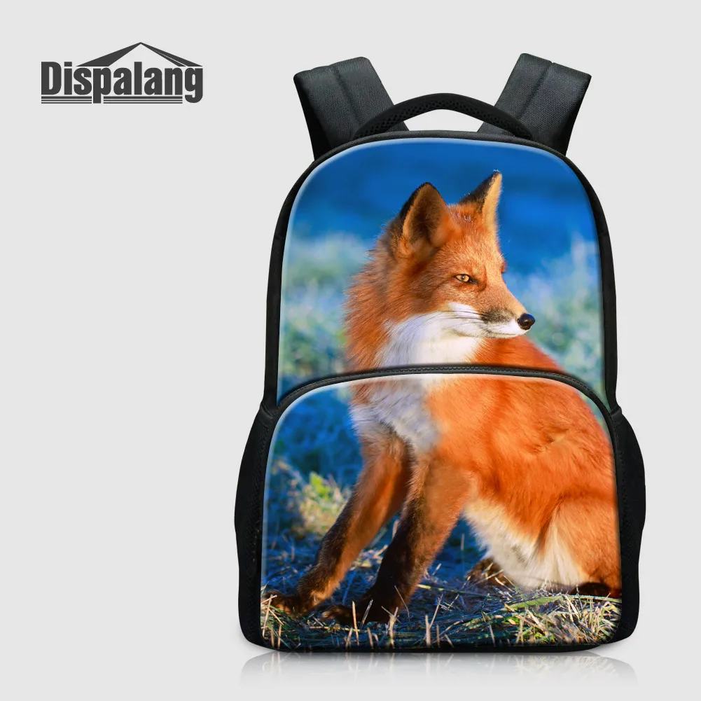 

Dispalang Cute Fox Printed School Backpack For College Women Casual Daily Daypacks Canvas Bookbags Animal Laptop Rucksack Rugtas