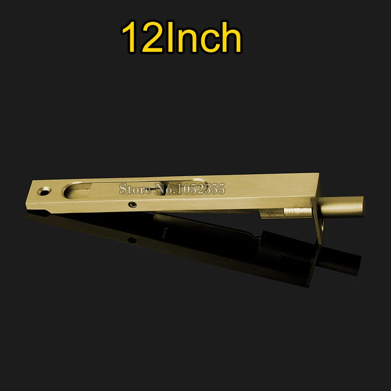 

Brand New 2PCS/lot 12'' Luxury Brass Door Bolt Latch Lever Action Flush Slide Door Lock Bolts
