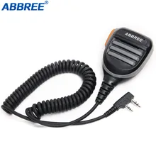 Abbree PTT Remotel непромокаемые Динамик микрофон Микрофон для Baofeng Цифровой Walkie Talkie DM-860 DM-XS DM-X радио