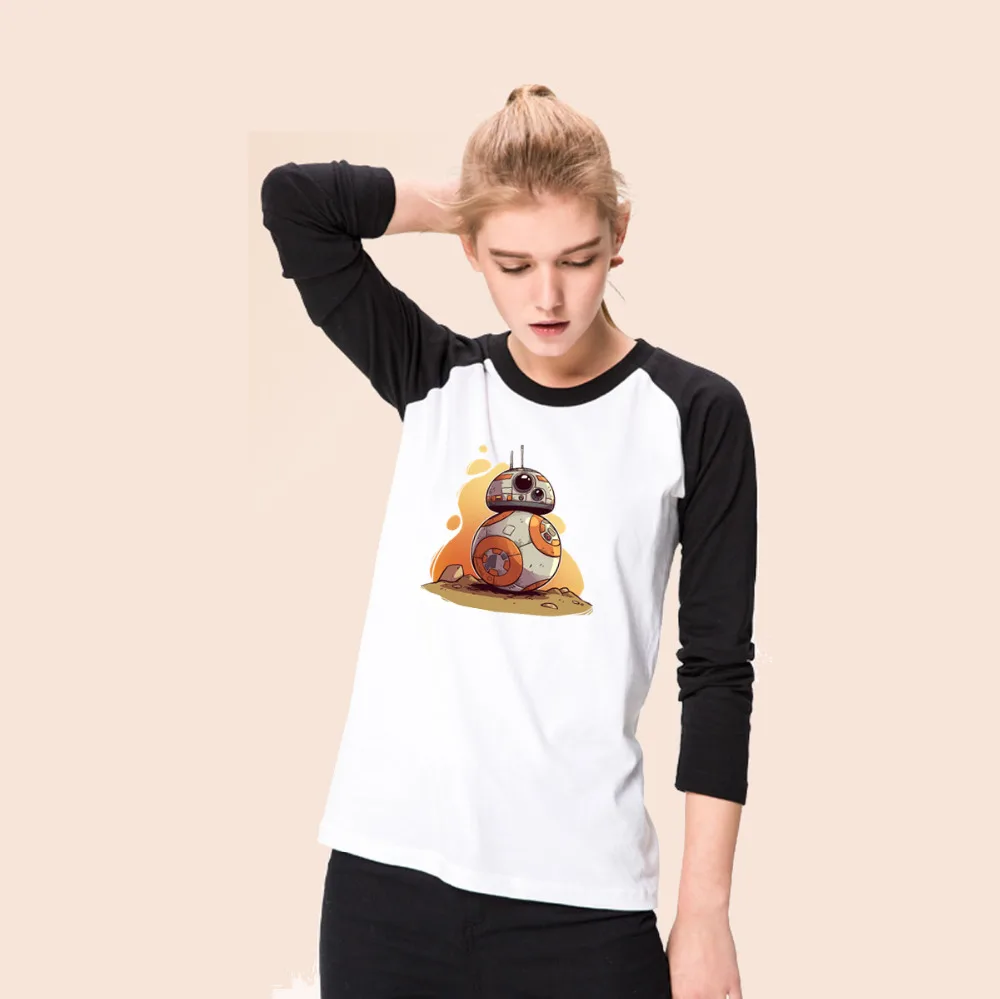 

Star Wars The Force Awakens Resistance BB-8 Girls T shirt For Women girls long sleeves Tee Tops Printed Cosplay costume