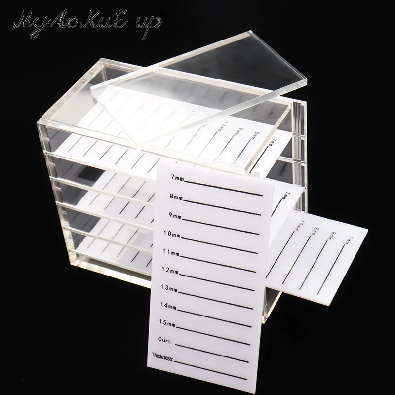 False Eyelashes Storage Box 5 Layers Acrylic Pallet Lash Holder For Eyelash Extension Individual lash Volume Display Stand Tools False Eyelashes Storage Box 5 Layers Acrylic Pallet Lash Holder For Eyelash Extension Individual lash Volume Display Stand Tools
