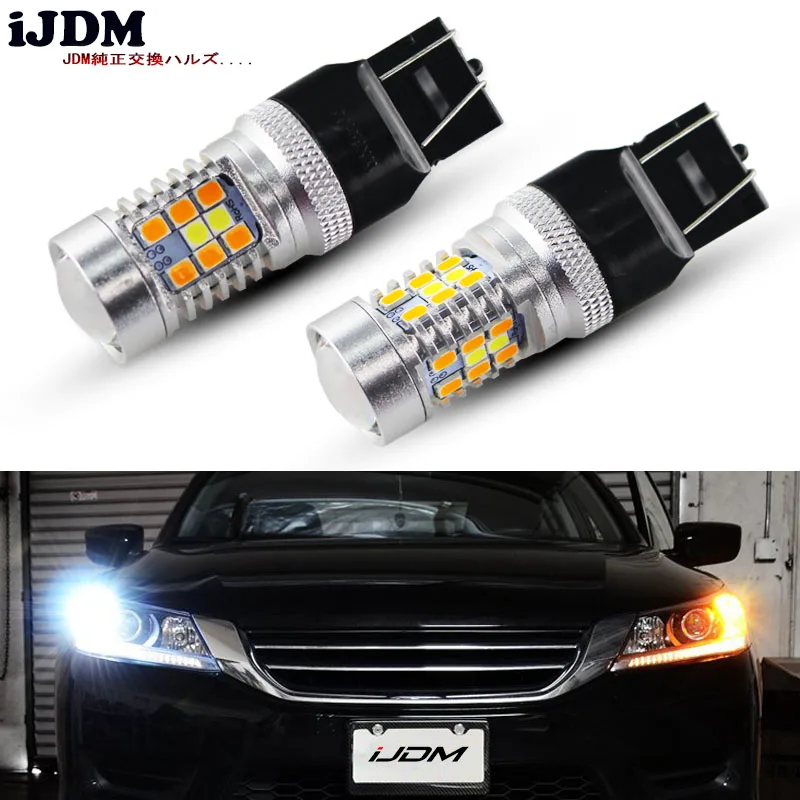 

iJMD BAY15D LED Car 7443 led Bulb 3157 LED White/Amber Switchback LED Bulbs For Driving/parking lights and Turn Signal Lights