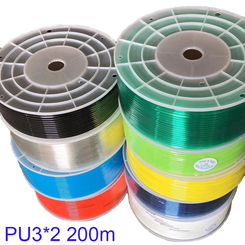 

Outside diameter 3mm inside diameter 2mm PU3*2 200m length TPU air hose tube clear blue red pneumatic air compressor air pipe