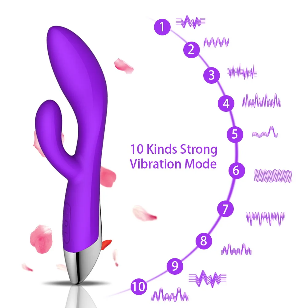 Силиконовые G Spot кролик вибраторы 10 фаллоимитатор с переключением скоростей