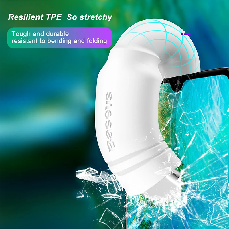 Белый кабель Baseus TPE Type usb C для huawei mate 20 pro 5A Сверхбыстрая зарядка USB 2A быстрая samsung