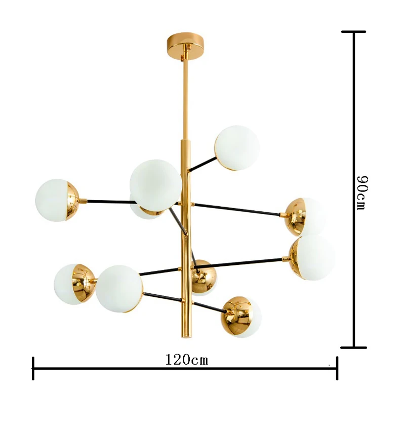 Nordic living room dining lights creative personality Iron Chandelier modern office industrial wind  Chandeliers7