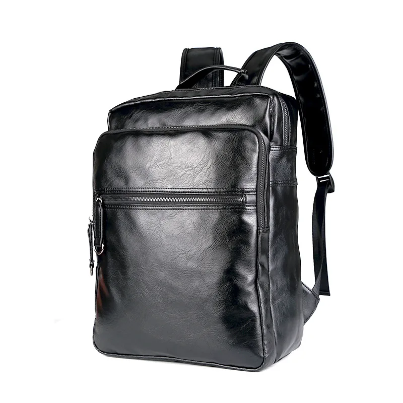 

Backpack men new style PU Leather bookbag waterproof burden alleviation high-capacity business laptop bag travel backpacks