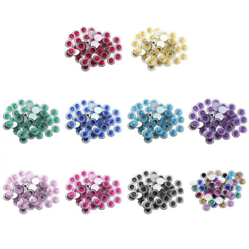 

50pcs/Lot 12mm Elegant Resin Round Rhinestones Charms for DIY Jewelry Bag Handmade Decoration Fittings