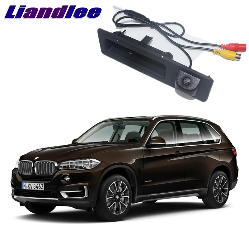 

LiandLee Car Trunk Handle Rear View Reversing Parking Camera For BMW X5 F15 2013~2018