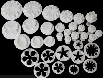 

50sets/1650pcs DIY 3D Plunger 33pcs/set Fondant Cake Mold Decorating Tools Kitchen Baking Kit Sugarcraft Making Cookie Mould