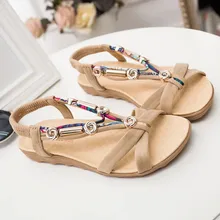 NewSummer Nueva Caliente Verano de Las Mujeres Zapatos de Las Sandalias Peep-Toe Zapatos Bajos Sandalias Romanas de Las Señoras Chanclas Sandalias las mujeres 22 de Febrero