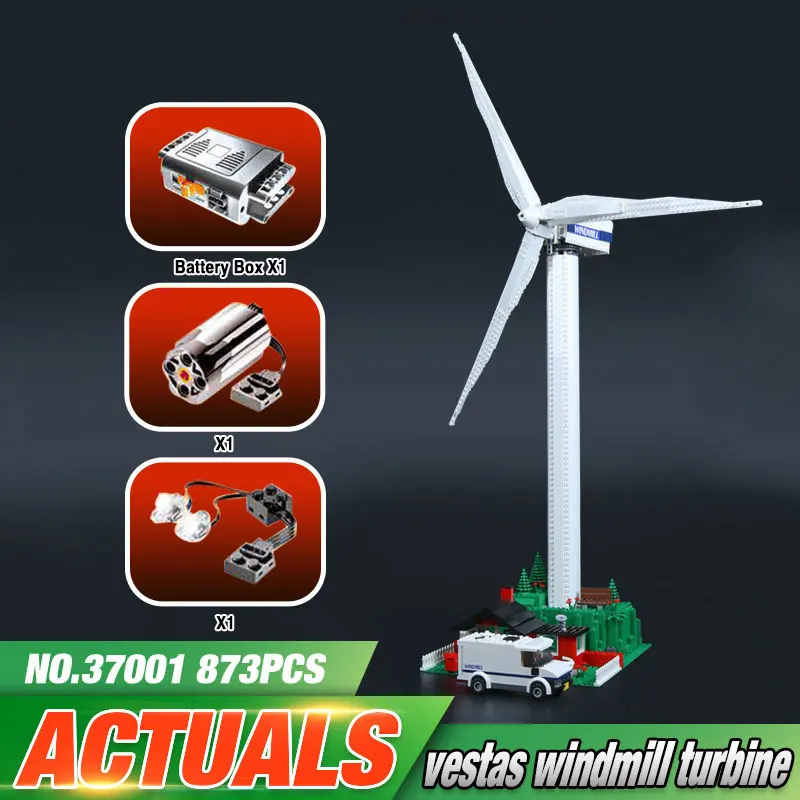 

DHL Shipping Creative Series The 4999 Vestas Windmill Turbine Set Children Building Blocks Bricks Educational Toys Model Gifts