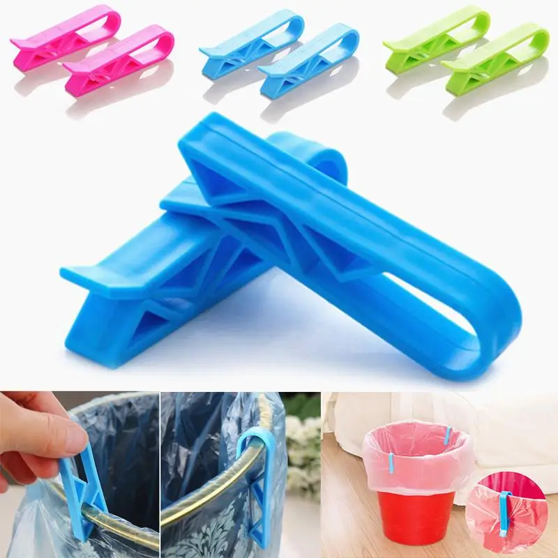 

Hoomall Trash Can Clip 2pcs Slip Proof Trash Can Clamps Garbage Bag Holders Plastic Trash Holder Rcolorful Baggie Rack