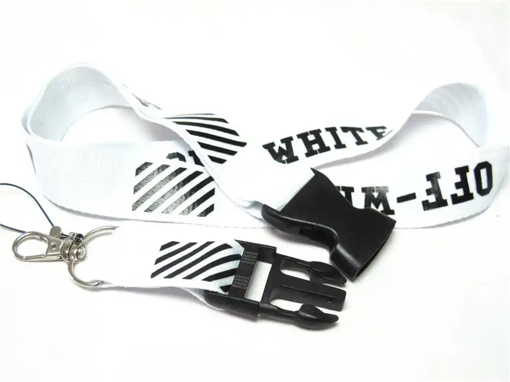 w o Off White ремешки для телефона бейдж ID спортивные держатели шейный ремешок для ключей - Цвет: w o