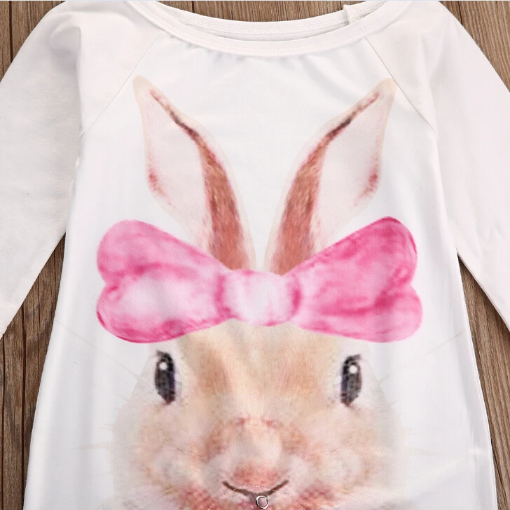 Одежда для новорожденных; для маленьких девочек и мальчиков с милым кроликом; комбинезон-кролик комбинезон с длинным рукавом Костюмы верхней одежды на девочку, одежда в загородном стиле
