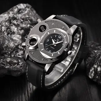 

Casual Men Sports Black Fashion Wristwatch Individuality Quartz Watch Creative