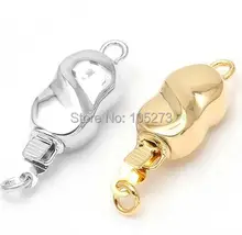 Figure 8 insert clasp, 19 x6. 8 mm, manual accessories materials, pearl crystal necklace, bracelet clasp.-L40