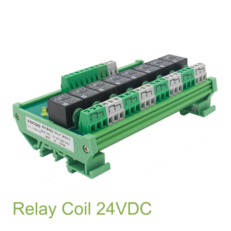 

8 Channel T73 Interface Relay Module 24VDC DIN Rail Panel Mount