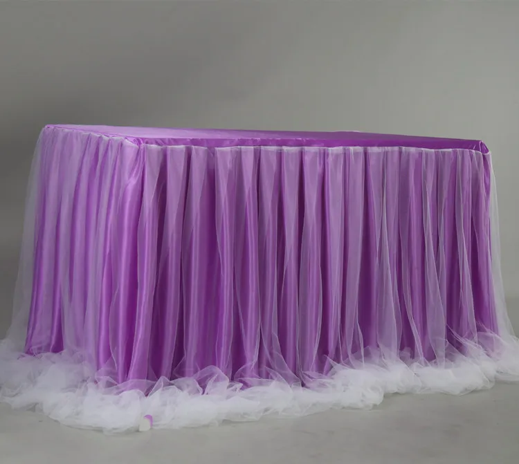 Новое поступление свадебная скатерть юбка для стола Свадебный знак длинные