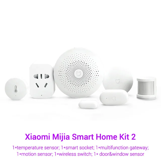 

Original Xiaomi Smart Home Kit Gateway Door Window Temperature Humidity Sensor Wireless Switch Human Body Sensor Zigbee Socket