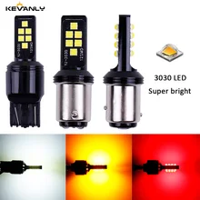 2 шт. P21W PY21W BA15S 1157 P21/5 Вт W21/5 Вт BAY15D T20 светодиодный 7440 W21W T15 BAU15S 3030 чипы светодиодный автомобильный резервный светодиодные лампы Тормозная светильник с can-bus