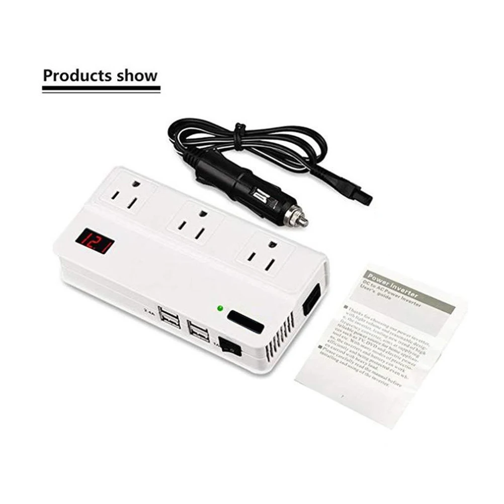1 шт. 200 Вт DC 12 В к AC 11 в автомобильный инвертор двойной USB зарядное устройство Автомобильный многофункциональный преобразователь тока разъем США