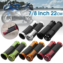 Универсальный алюминиевый сплав металлический резиновый нескользящий руль для мотоцикла Мото ATV Ручка Бар Конец Мото Аксессуары