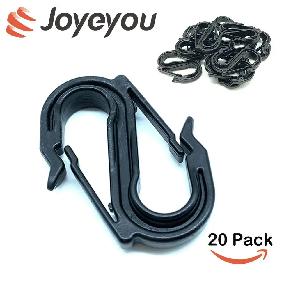 

Joyeyou 20 Pack Shade Cloth S Shaped Hooks Hangers Clips Clamp for Tent Tarpaulin Shade Net Bird Netting Anti hail Net