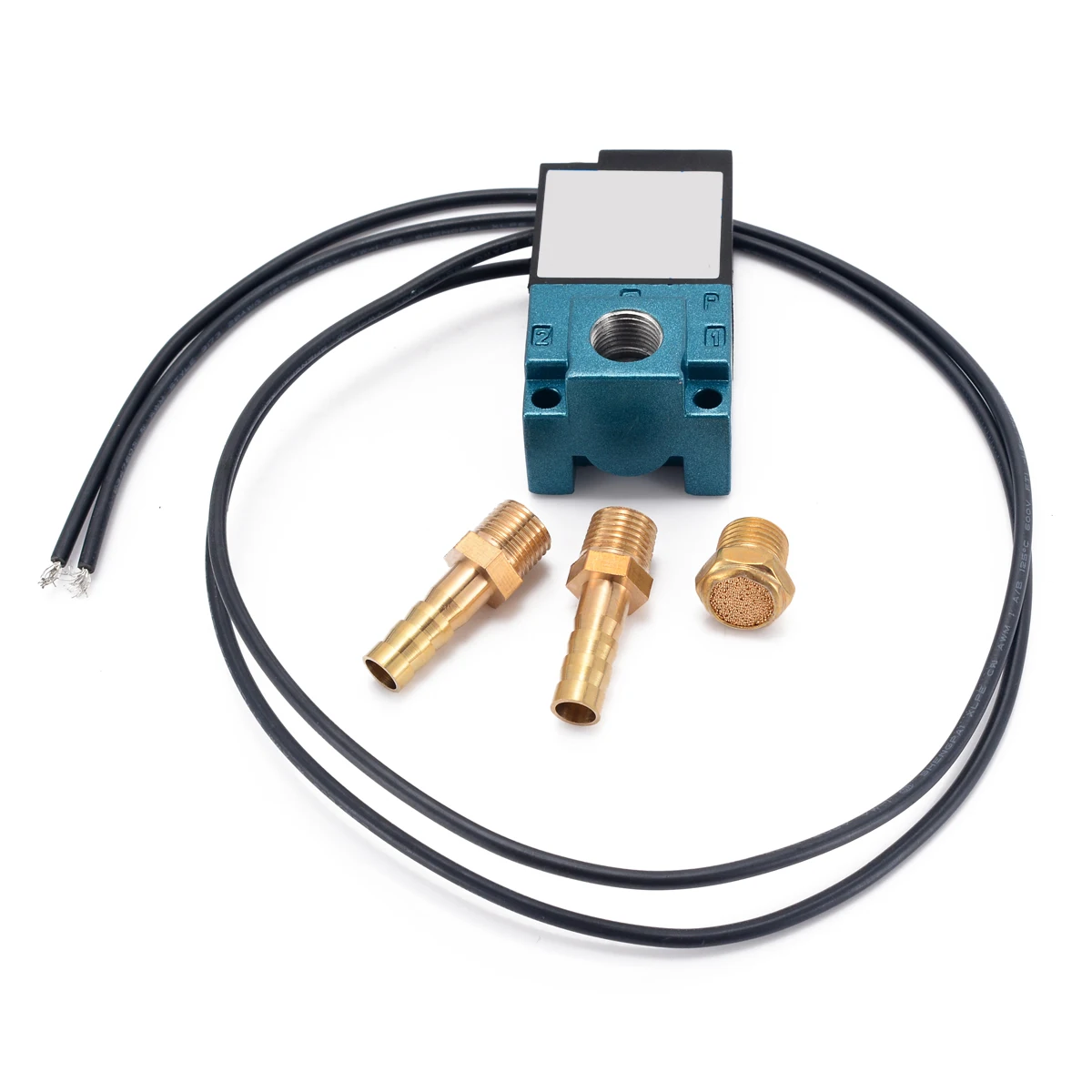 1set 12v MAC 3 Port Electronic Boost Control Solenoid Valve 35A-AAA-DDBA-1BA 5.4W 120 PSI With Brass Fittings Kits
