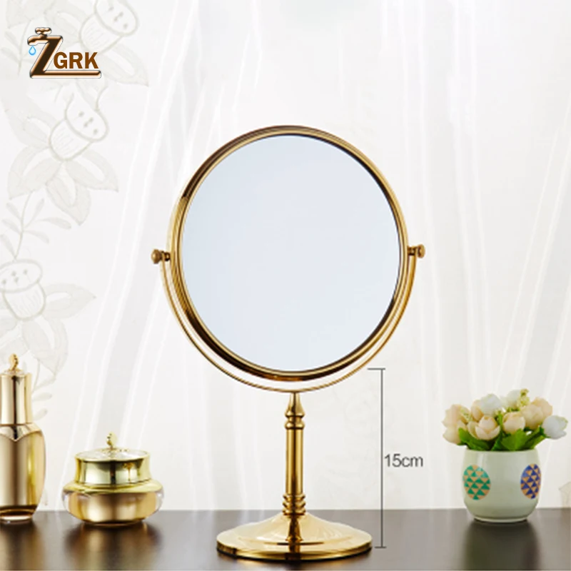 Günstige ZGRK Bad Spiegel 1X 3X Vergrößerung Wand Montiert Finish Bad Zubehör Einstellbare Kosmetik Spiegel 2 Gesicht Bad Spiegel