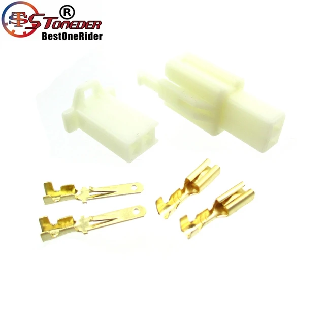 STONEDER 5x 2 Pins Electrical Wire Connector Terminal Harness Plug Socket For Pit Pocket Mini Bike Go Kart ATV Scooter Moped