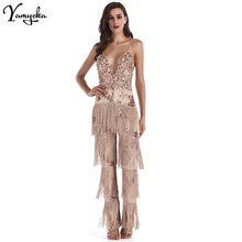 Sexy Rompers Womens New Arrivals Jumpsuit for Women Sequins Patchwork Summer Elegant Bandages Club Party Bodysuit Overalls 2018