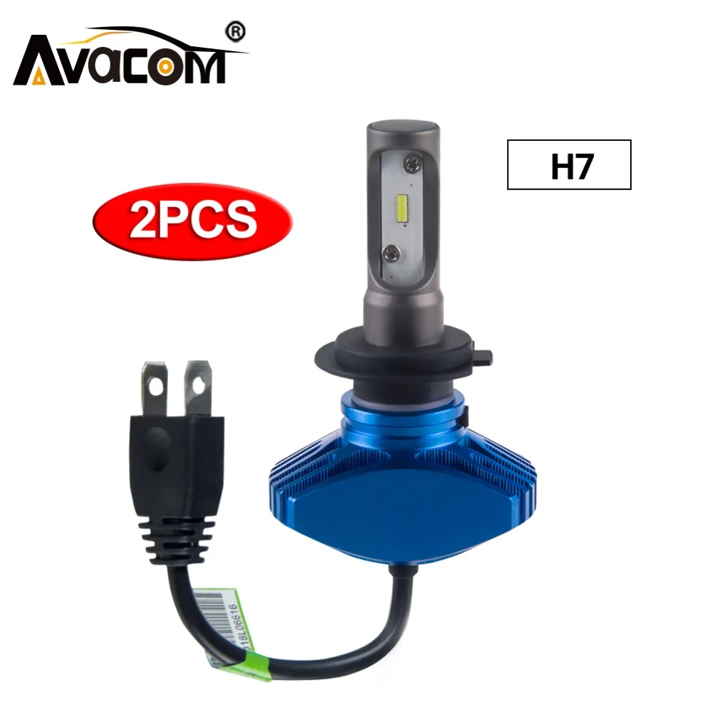 Avacom 2 шт. H7 светодиодный мини автомобиль лампы авто фары 12 V 24 CSP чип 8000Lm 80 W 6500 K