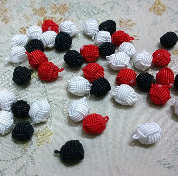 

1 Cm Ball Shape Chinese Knot Button Cufflinks Buckled Plate Button Chinese Cheongsam Tang Suit Buttons Accessories DIY 10pcs