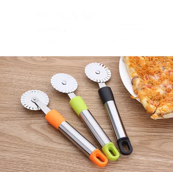 

1PC Round Pizza Cutter Stainless Steel Pizza Knife Cutter Pastry Pasta Dough kitchen Baking Tools KX 263