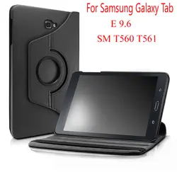 Для samsung Galaxy Tab E 9,6 дюйма T560 T561 SM-T560 SM-T561 Tablet Case 360 Вращающийся Кронштейн Флип Стенд кожаный чехол