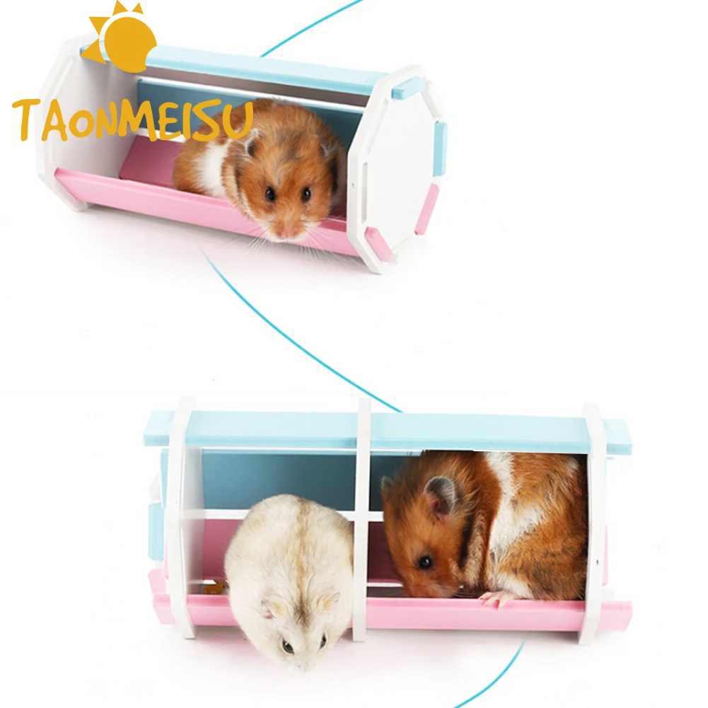 Detachable Hamster Toys Small Pet Supplies Hamster Nest House Cage Supplies Wood colorful Wood